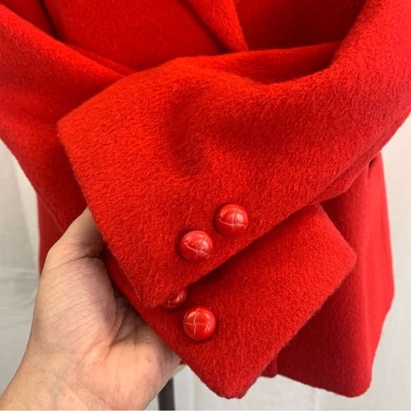 Vintage Wool/Camel Blend Red Blazer - Picture 6 of 8